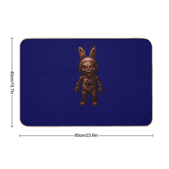 Creepy Marionette Bunny Horror Monster Art  Rapid-Drying Bath Mat