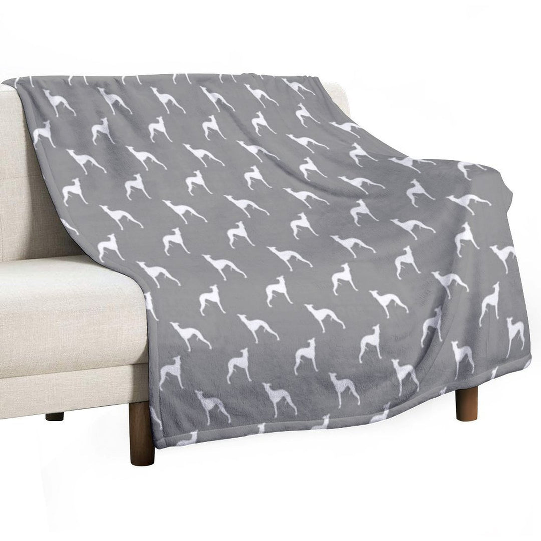 Whippet Silhouette(s) Quick-dry Throw Blanket