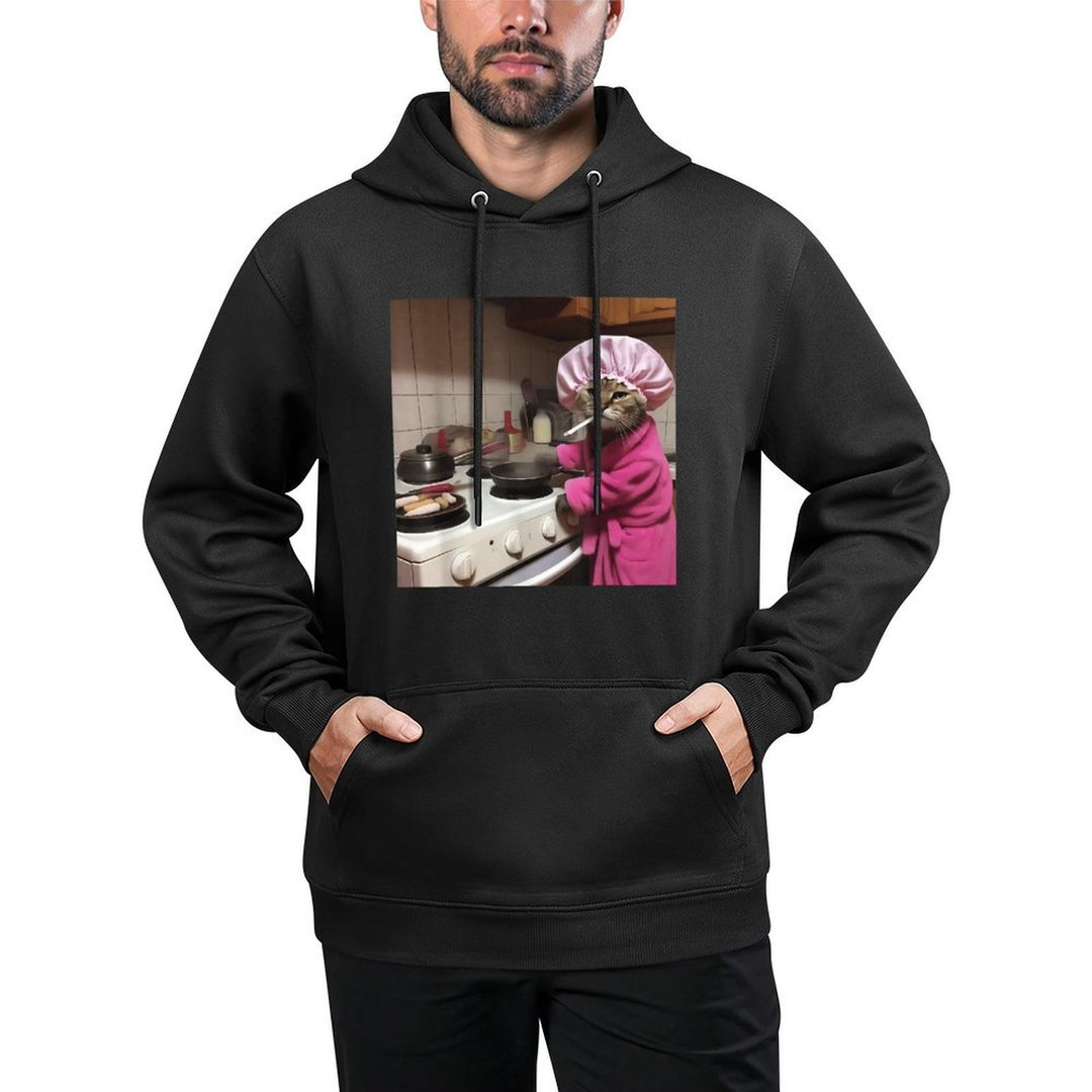 Funny Housewife Cat Vintage Gen Z Joke Stupid Cat Lover All-Day Comfort Hoodie
