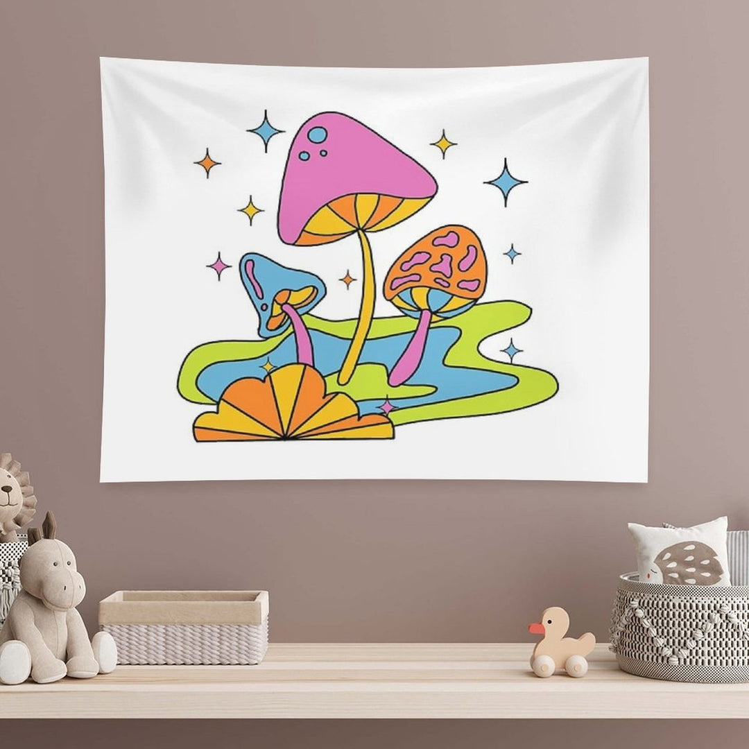 Groovy Psychedelic Mushrooms Tapestry