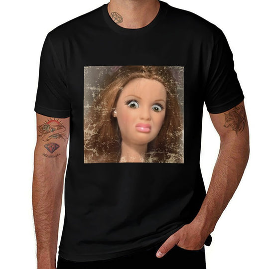Funny Disgusting Doll Face Meme  Soft T-Shirt