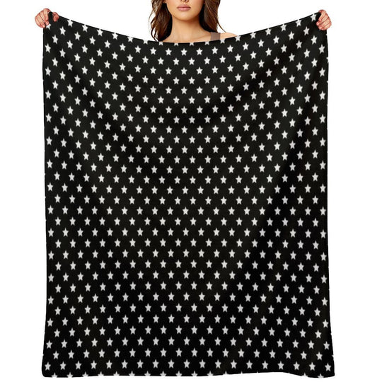 Black Star Pattern Eco-conscious Throw Blanket