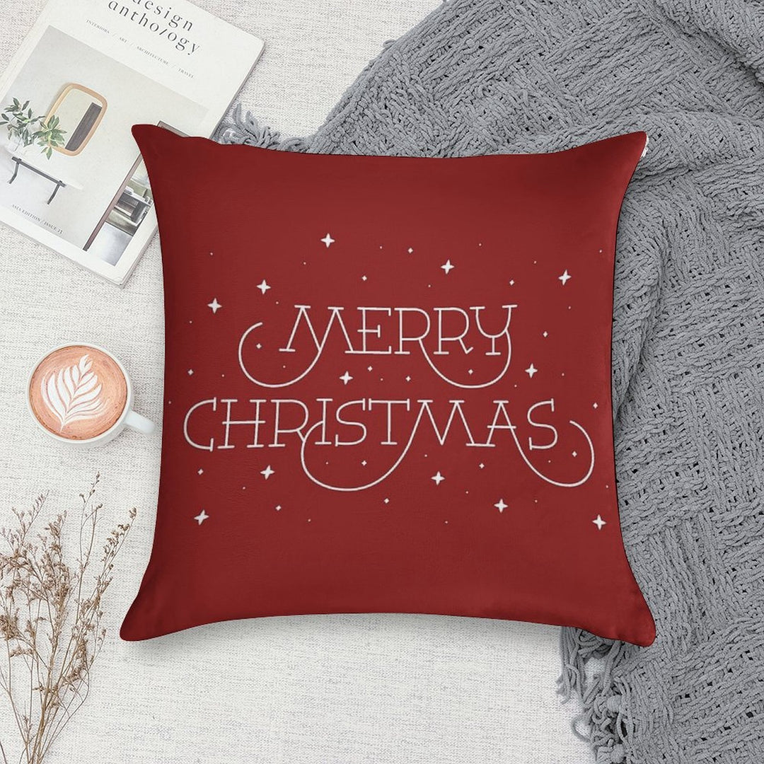 Merry Christmas Soft Washable Throw Pillow