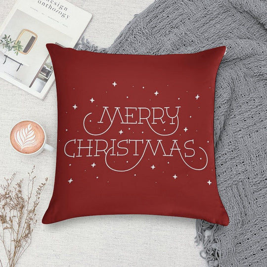 Merry Christmas Soft Washable Throw Pillow