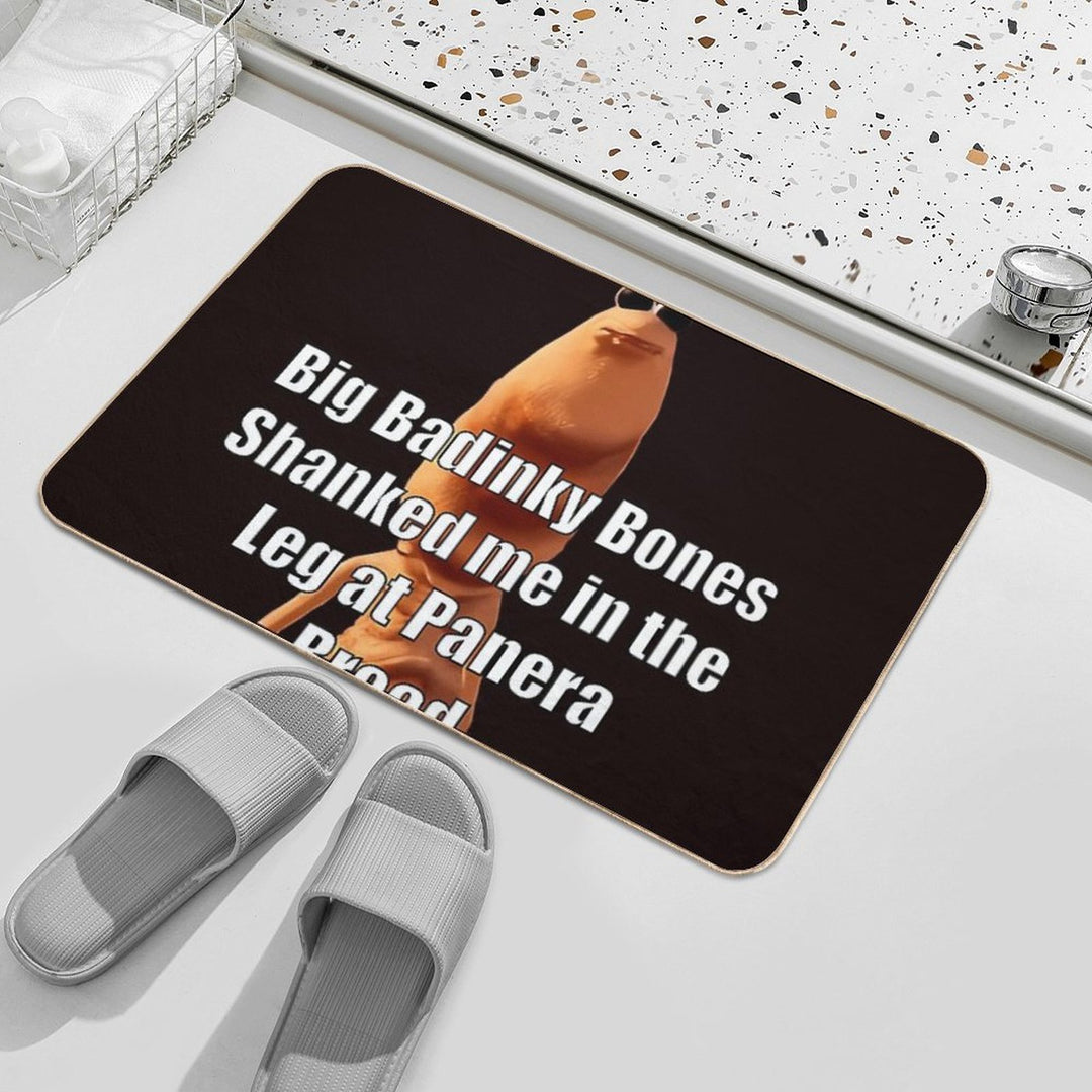 Marcus The Worm Big Badinky Bones Shanked Me  Toxin-Free Bath Mat