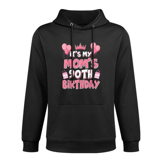Balloons Its My Moms 90th Birthday 1935 90 Years Old Medium-Weight Fabric Hoodie