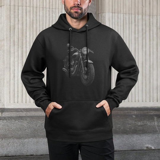 Motorcycle Graphic Mens Biker All-Day Comfort Hoodie