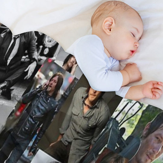 Norman Reedus Fan Made Assorted Random Photo Collage Multi-functional Throw Blanket