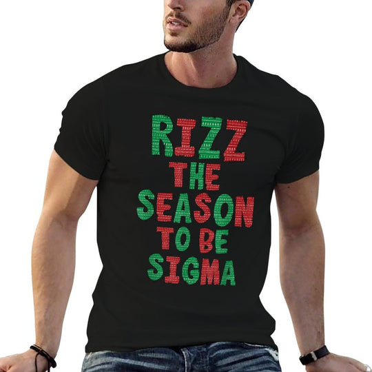 Rizz The Season - Funny Gen Alpha Slang Christmas Teacher  Relaxed-fit T-Shirt