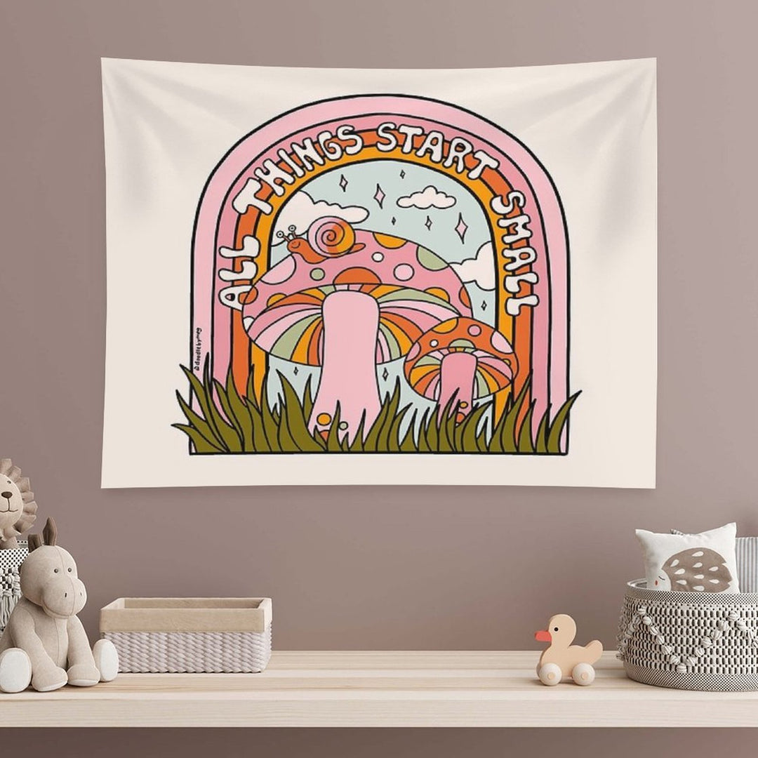 All Things Start Small Tapestry