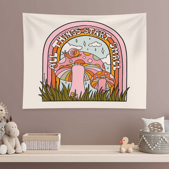 All Things Start Small Tapestry