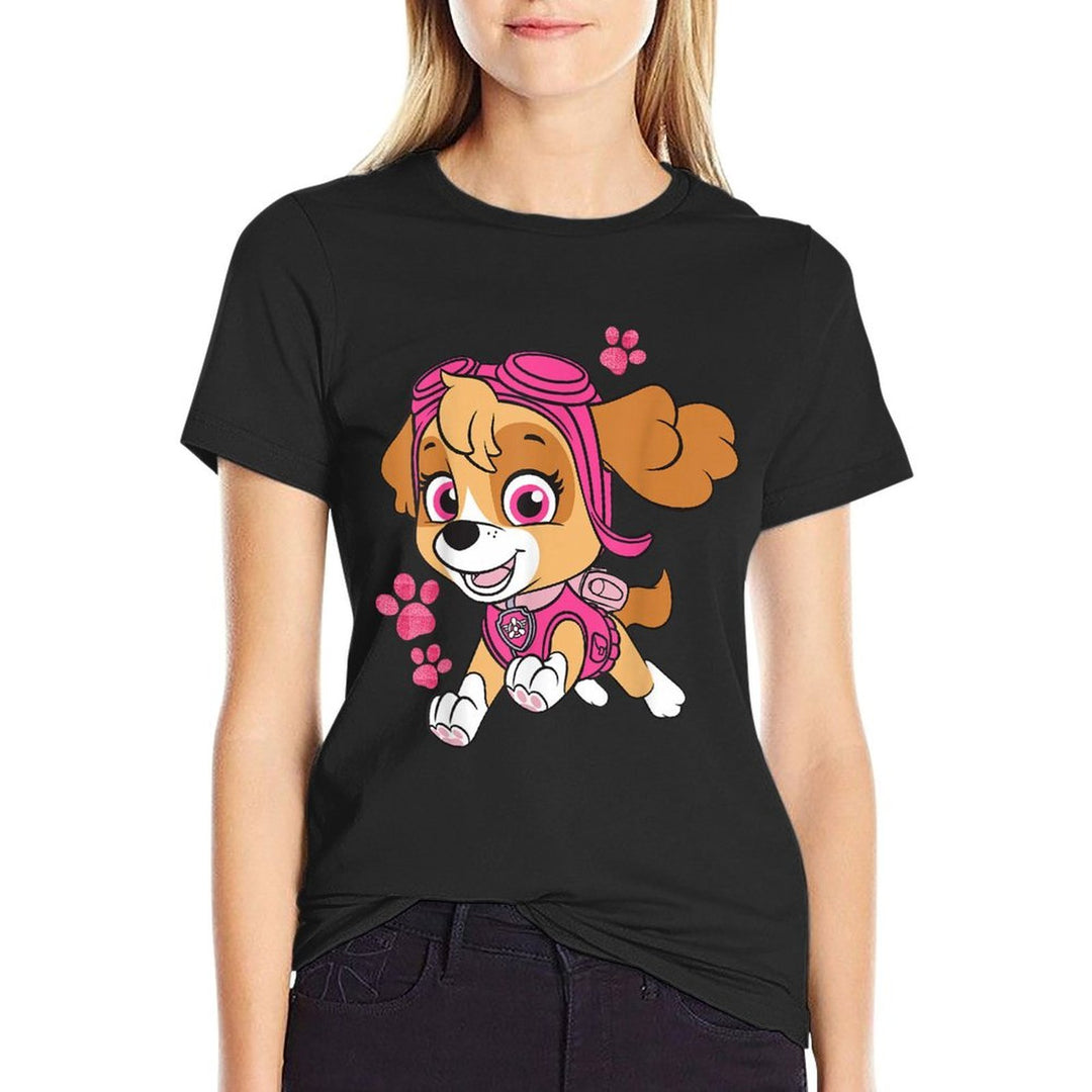 Paw Patrol Skye Jumping, Unisex, Small, Black,, Classic Fit,, Kids  Wrinkle-resistant T-Shirt