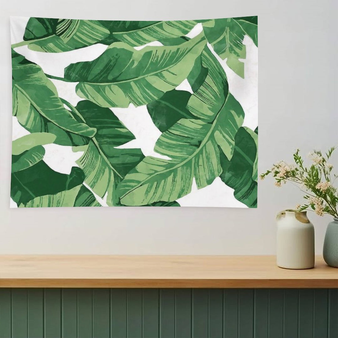 Tropical Banana Leaves II Tapestry