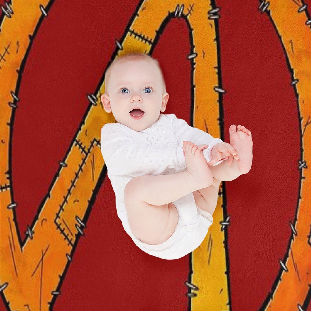 Vault Symbol Stitched - Borderlands Velvety-soft Throw Blanket