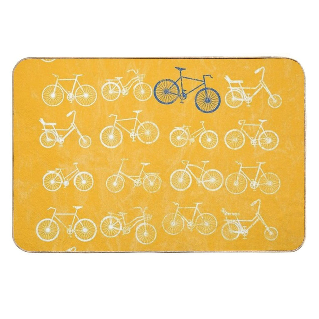 Grungy Bicycle Collection  Odorless Bath Mat