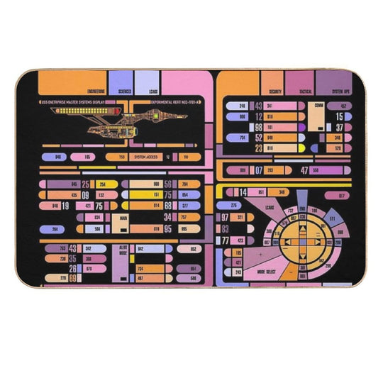 TNG Interface Space Future Control Panel  Dirt-Trapping Bath Mat