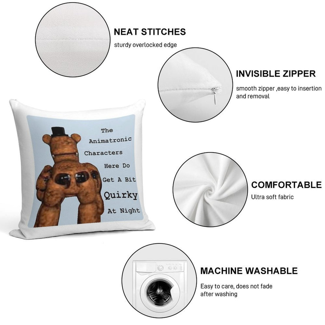 Quirky Animatronics Soft Durable Construction Throw Pillow