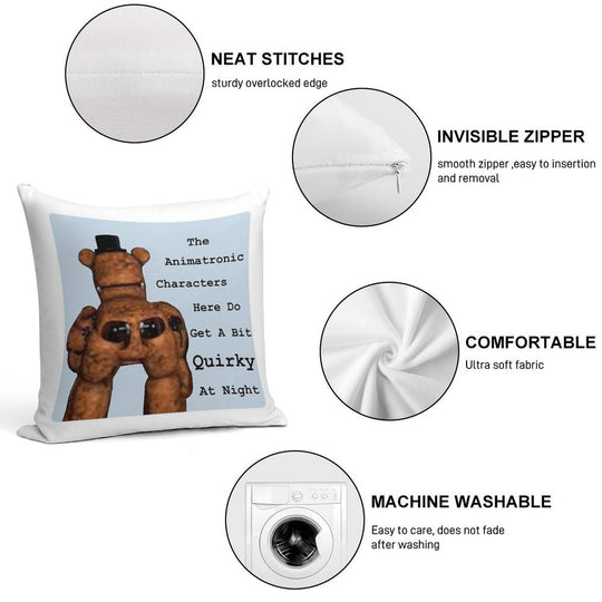 Quirky Animatronics Soft Durable Construction Throw Pillow
