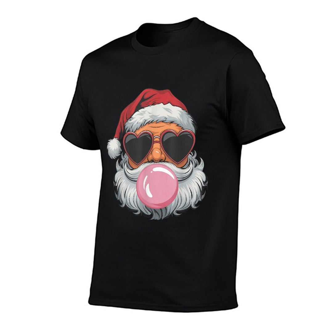 Retro Cute Santa Christmas Blowing Bubble Gum Vintage Girly  Soft T-Shirt