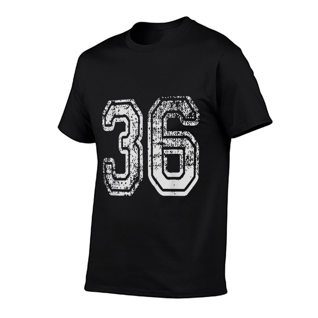 Team Jersey Uniforms Number 36 School Sports 36th Birthday  Vintage-inspired T-Shirt