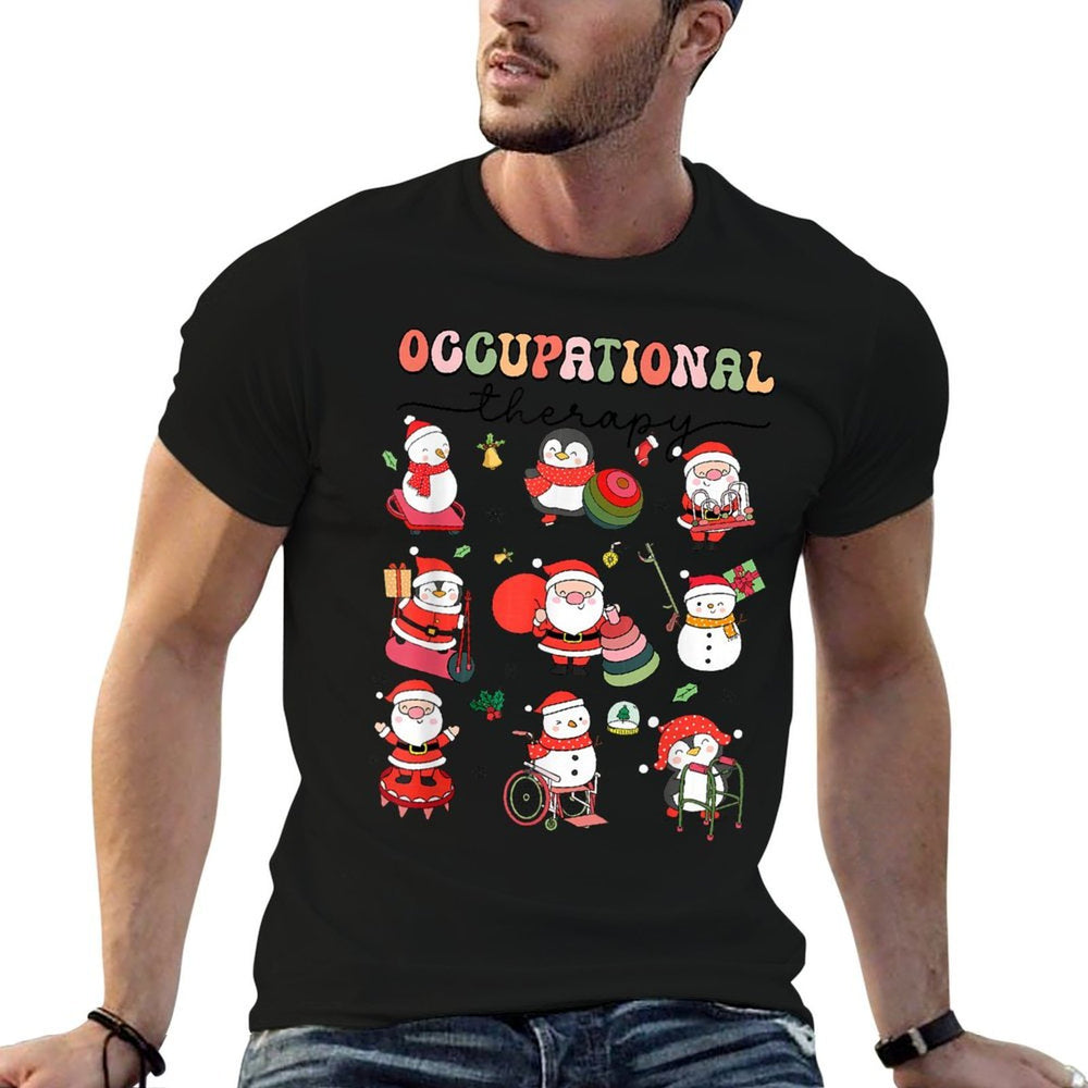Christmas Occupational Therapy OT Therapist OT Assistant  Polyester Blend T-Shirt