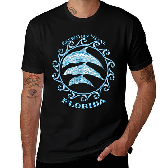 Keewaydin Island Florida Tribal Dolphins Ocean Animals  Soft T-Shirt