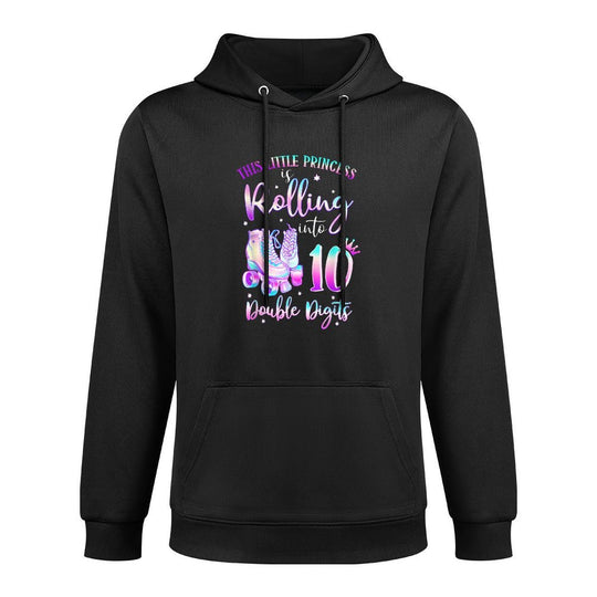 10th Birthday Rolling Into 10 Double Digits Roller Skate Layering Staple Hoodie