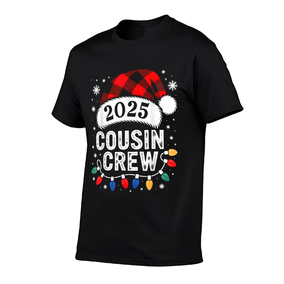 Christmas Cousin Crew 2025 Matching Xmas Family Pajama Pjs  Durable T-Shirt