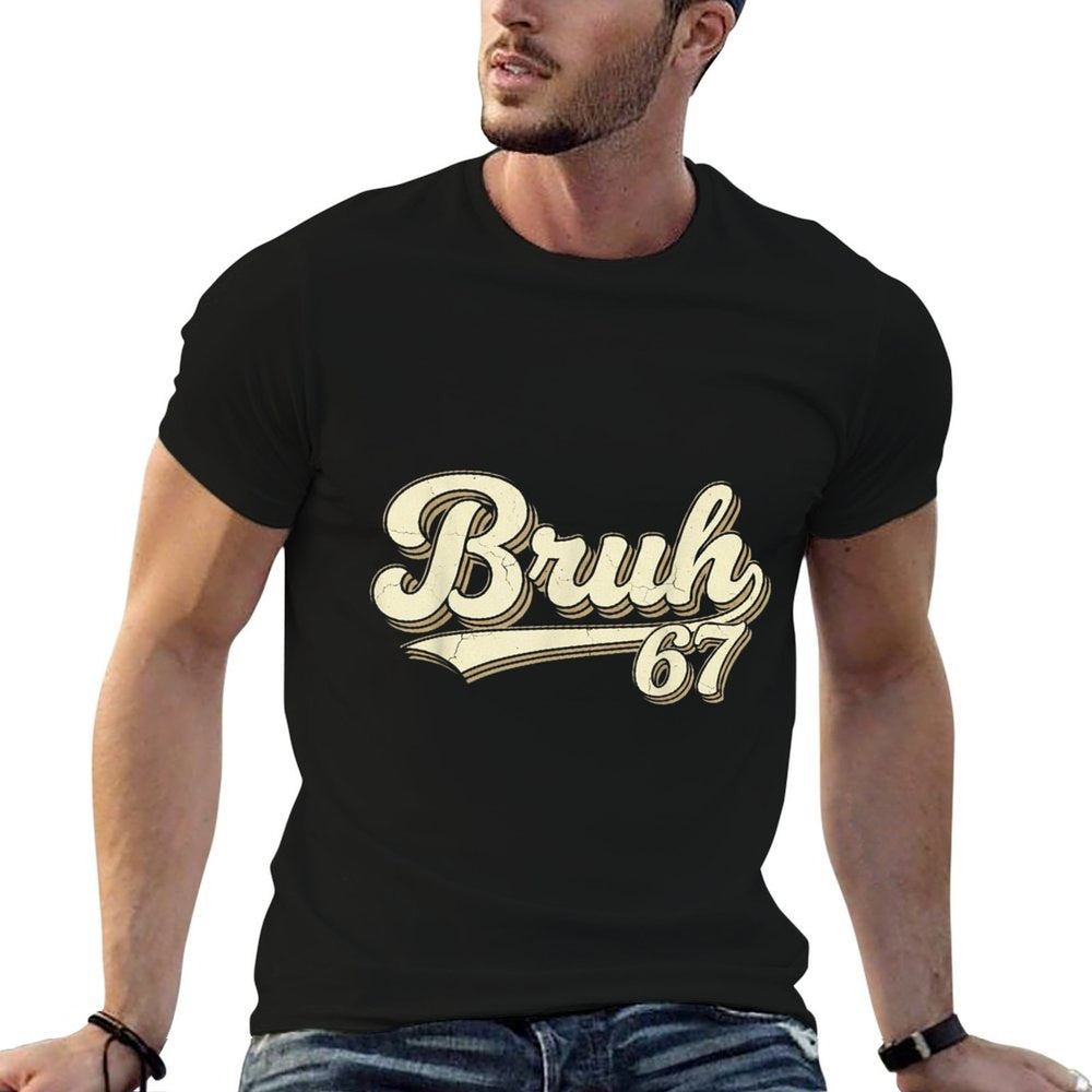 Bruh 67 Baseball Style Meme Slang Sports Number Graphic  Classic T-Shirt