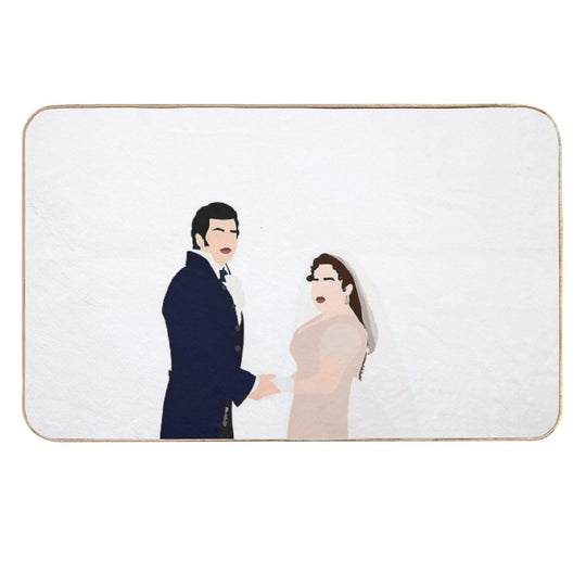 Bridgerton - Penelope And Colin at Their Wedding Durable Bath Mat