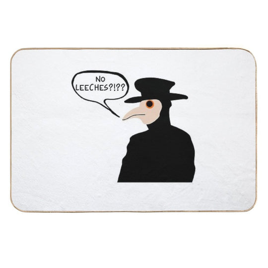 No Leeches!! Plague Doctor Meme  Easy To Clean Bath Mat