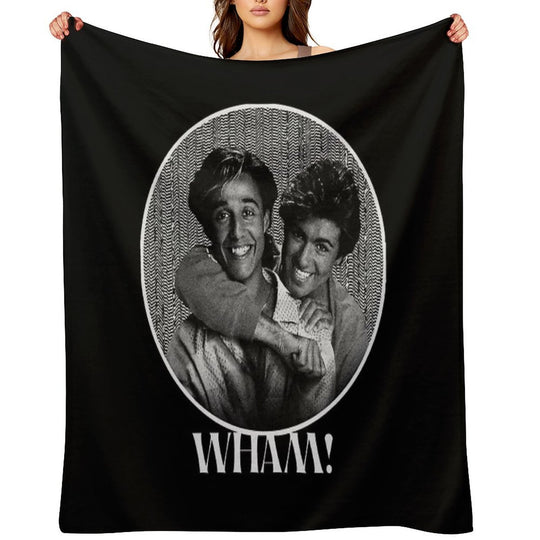 WHAM! Vintage - White Ver. Plush Throw Blanket