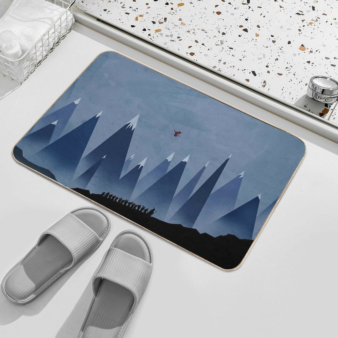 Snow Mountain  Anti-Trip Bath Mat