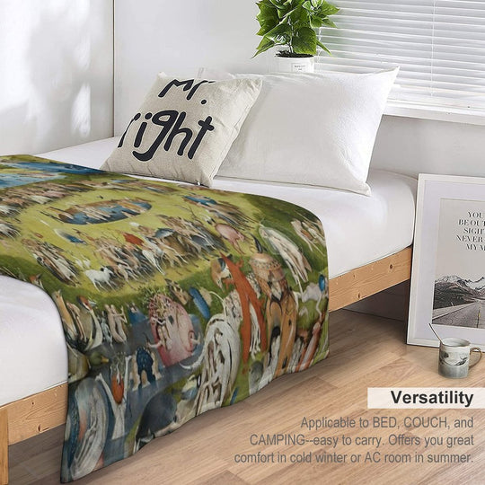 The Garden of Earthly Delights - Hieronymus Bosch Multi-functional Throw Blanket