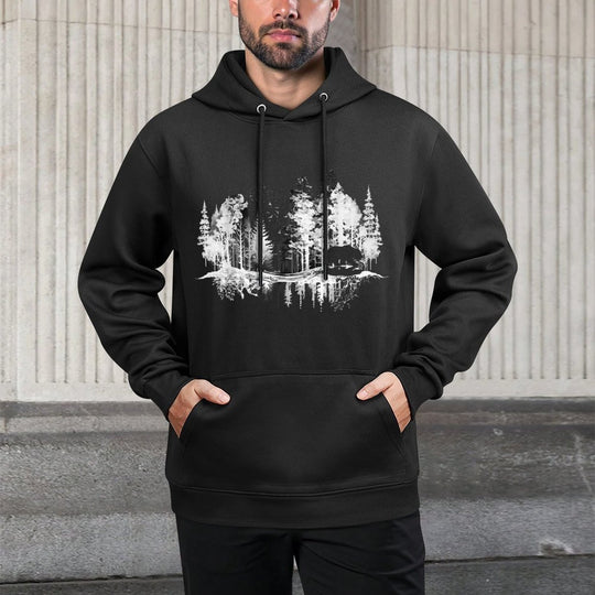 Trees Reflection Wildlife Nature Animal Bear Outdoor Forest Kangaroo Pocket Hoodie