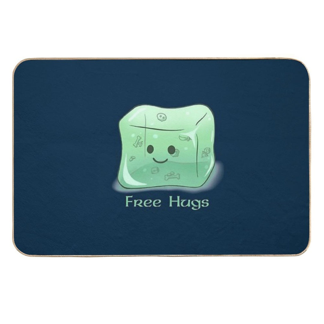 Gelatinous Cube Free Hugs  Versatile Bath Mat