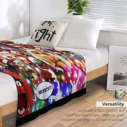 The Muppets Christmas All Character Group Premium Throw Blanket