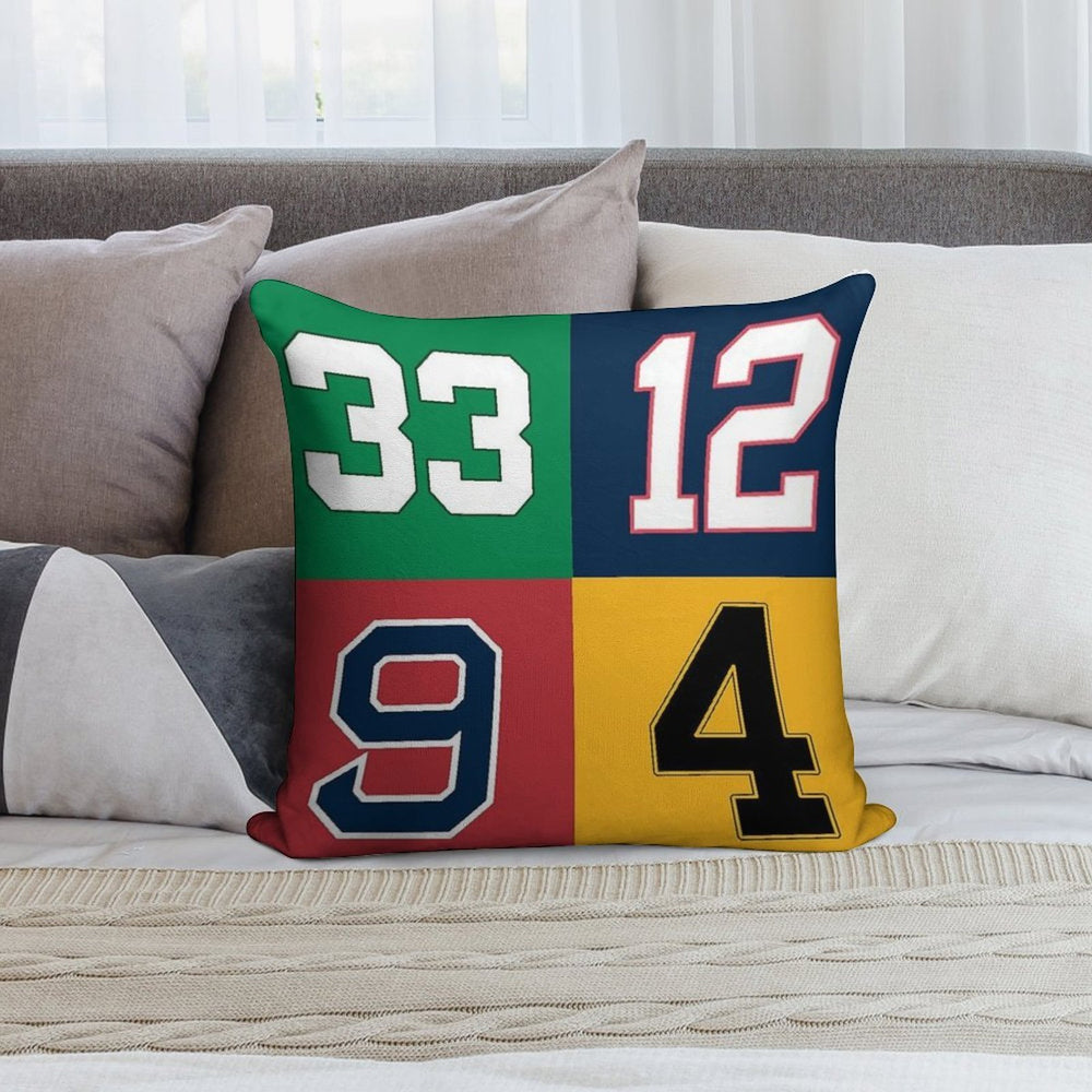 Boston Sports Legends Soft Home Decor Throw Pillow