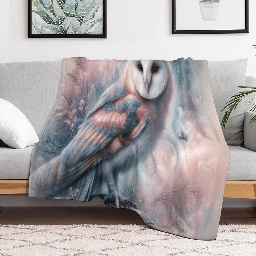 Wispy Dream Owl Travel-friendly Throw Blanket