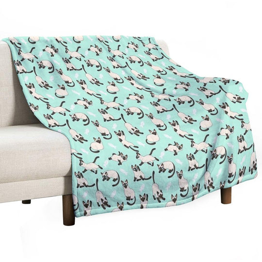 Siamese Cats Quick-dry Throw Blanket