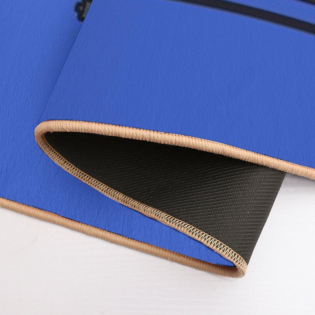 VIRM Blue Double Decker Train Side Netherlands Durable Bath Mat