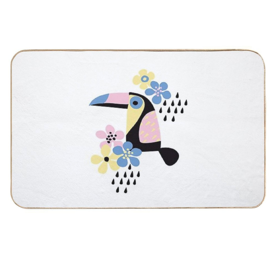 Tropical Summer  Easy To Clean Bath Mat