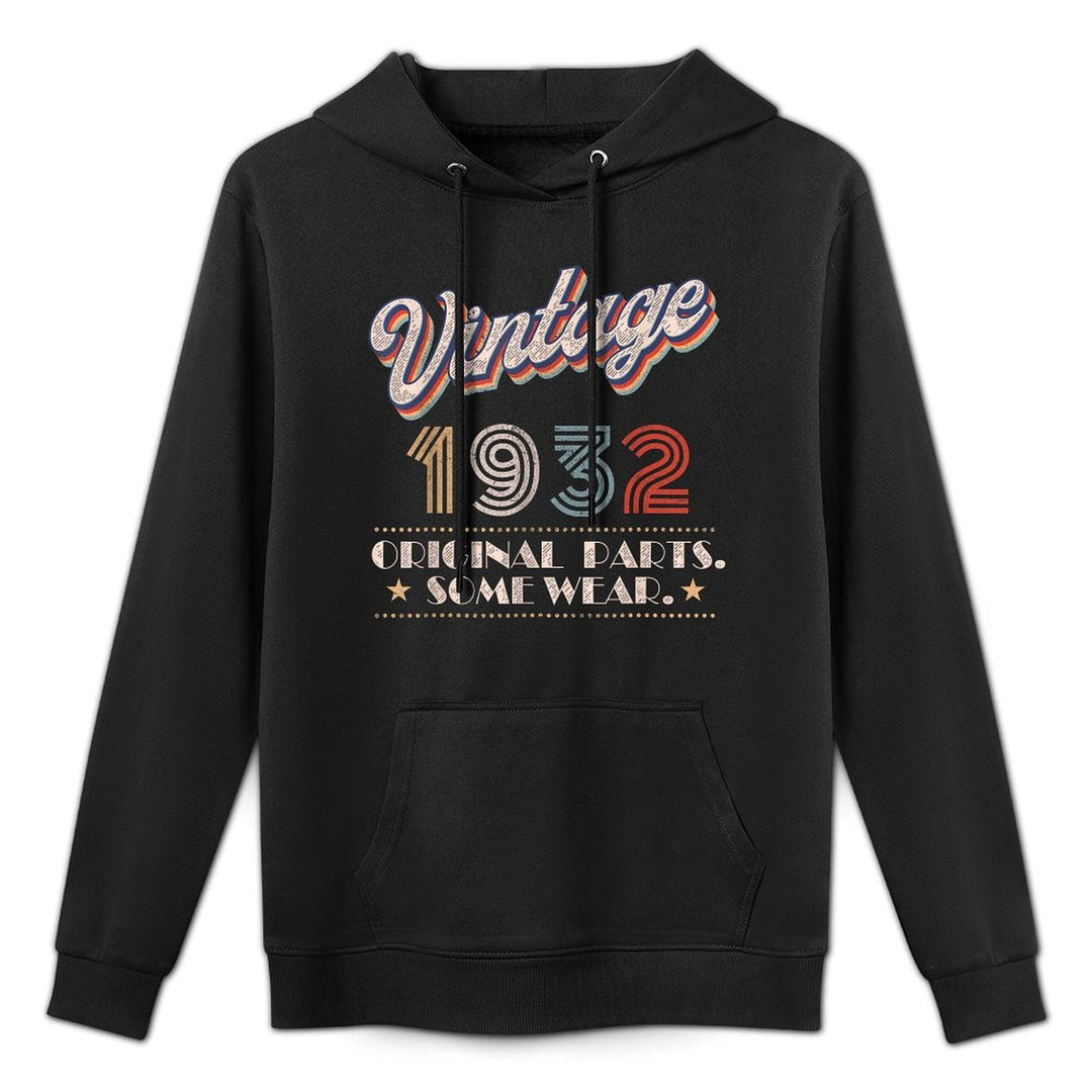 Vintage 1932 Original Parts Year Of Birth Birthday Layering Staple Hoodie
