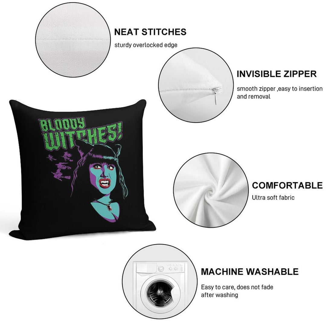 Witches! Soft Skin-Friendly Throw Pillow