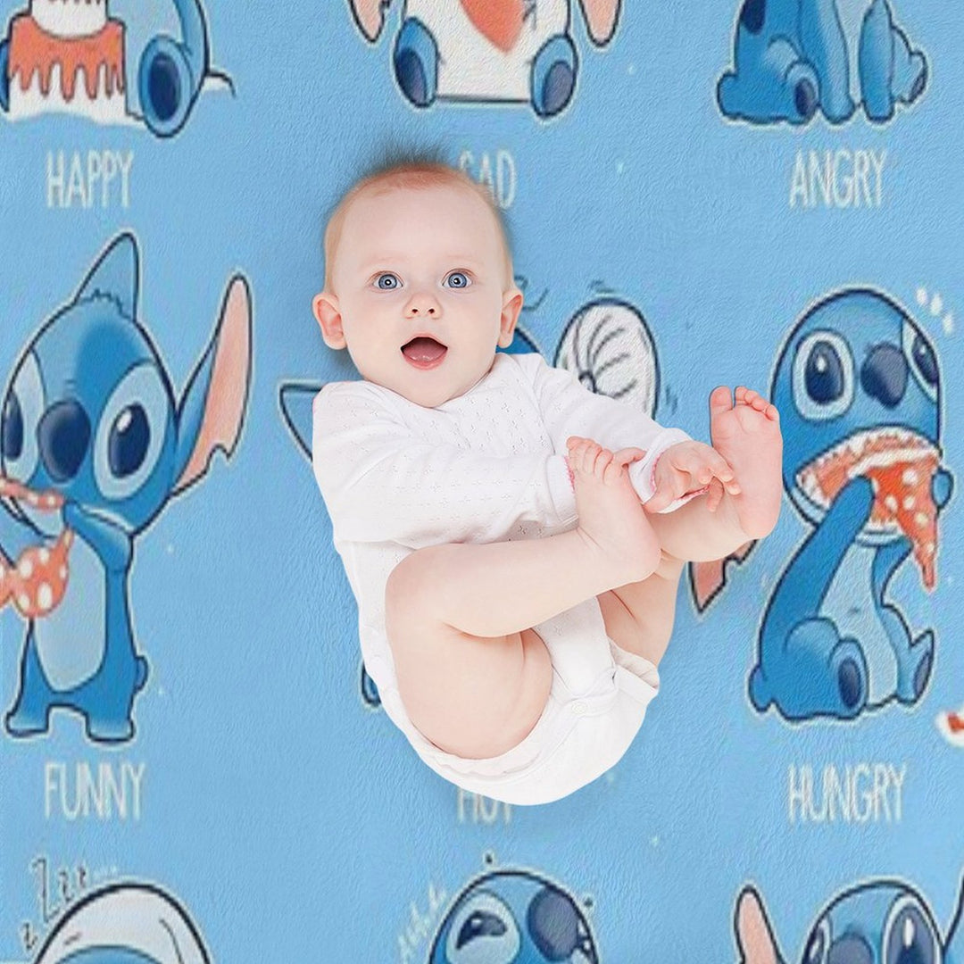 Stitch Emoticon! Anti-pilling Throw Blanket
