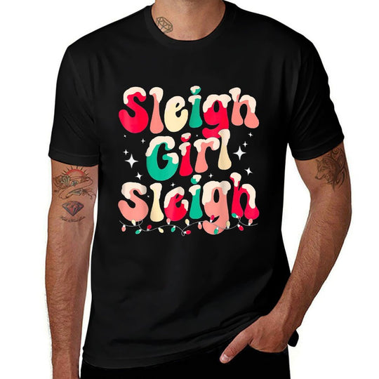 Sleigh Girl Sleigh Christmas Womens Pajamas  Eco-friendly Material T-Shirt