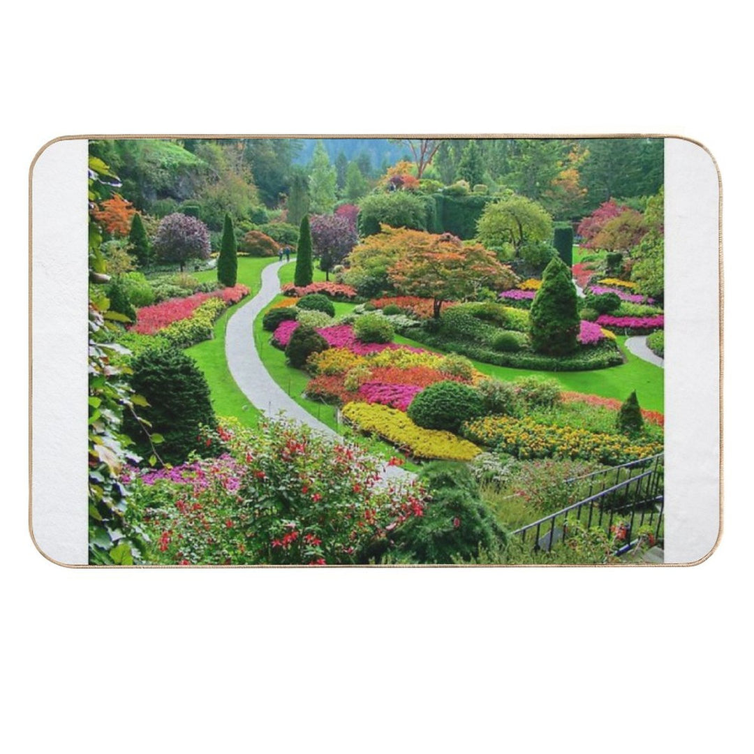 Butchart Gardens BC, Canada in The Fall  Toxin-Free Bath Mat