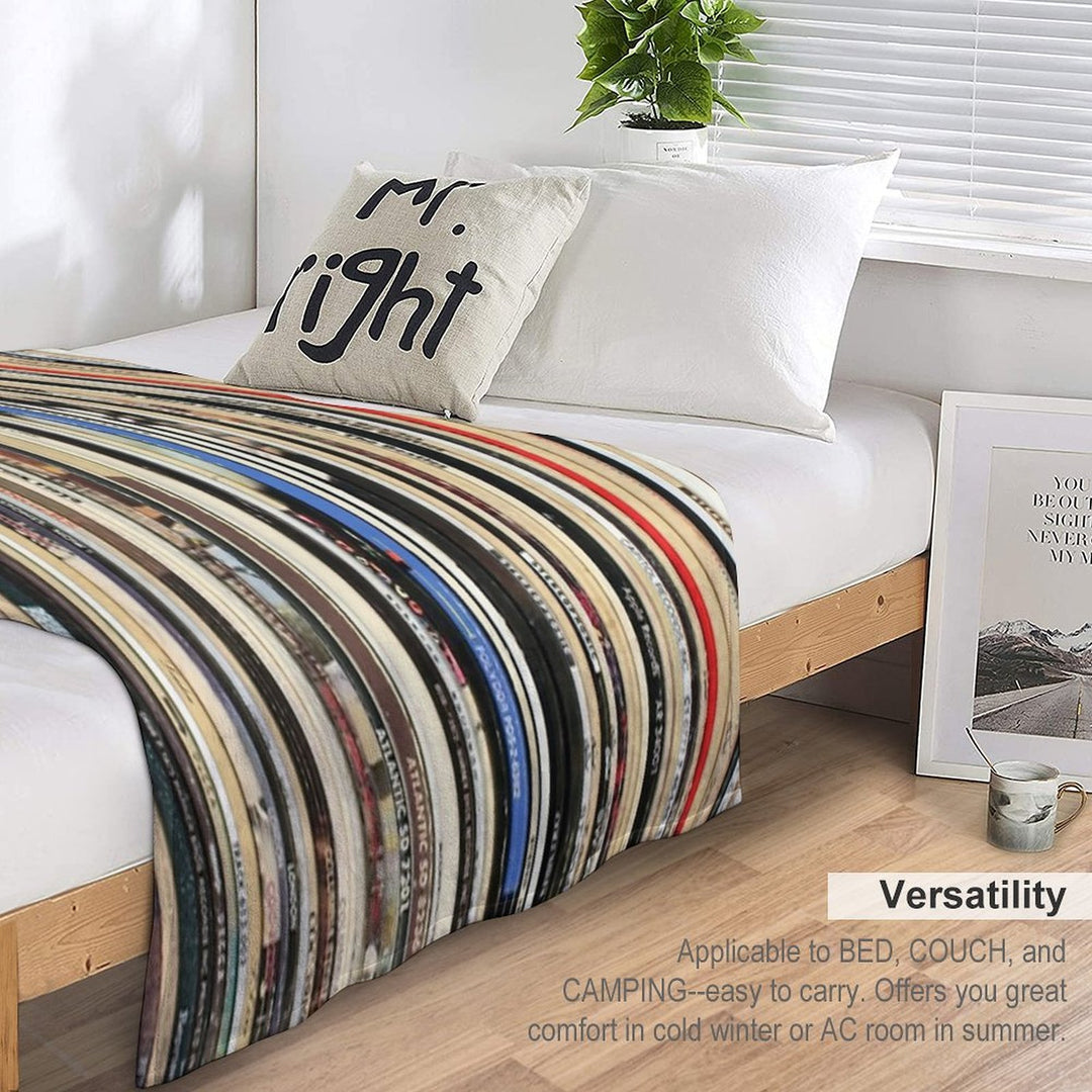Classic Rock Vinyl Records Wrinkle-free Throw Blanket