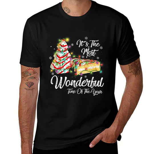 Its The Most Wonderful Time Of The Year Christmas Tree Cake  Easy-care T-Shirt