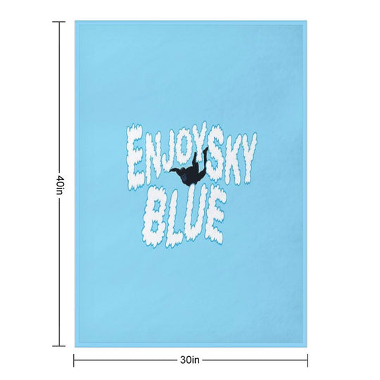 Enjoy Sky Blue Shrink-resistant Throw Blanket